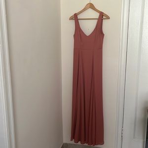 Show Me Your Mumu Jenn Maxi Dress in Rustic Mauve Crisp